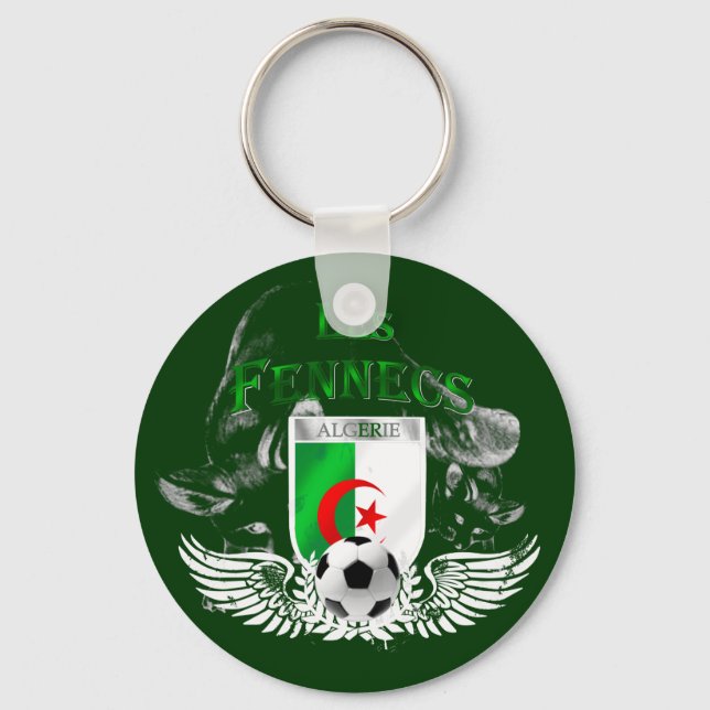 Les Fennecs flag of Algeria Algerie Keychain (Front)