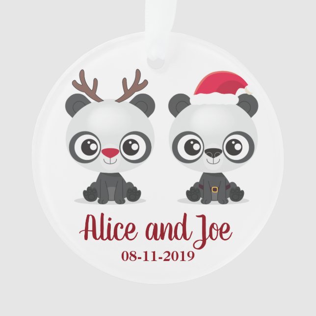 Les fêtes de Noël et les noms des Pandas drôles (devant)