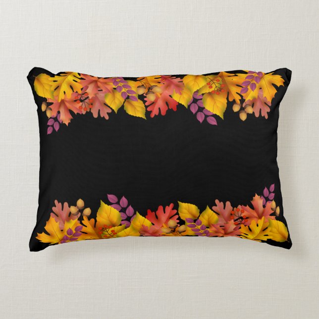 Les Feuilles Coussins de Thanksgiving de l'automne (Devant)