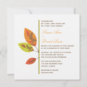 Les feuilles d'automne Faire-part de mariage
