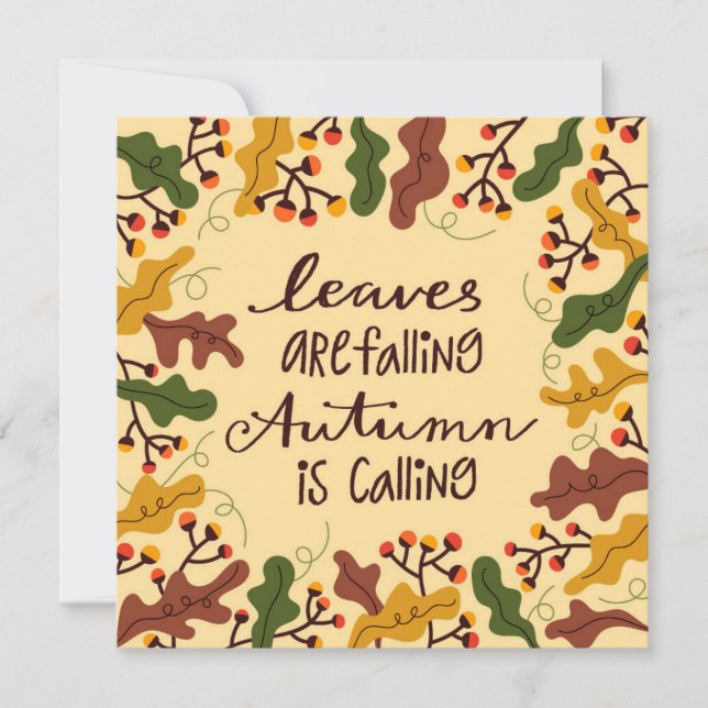 Les feuilles d'automne sont en baisse de la carte  (Devant)