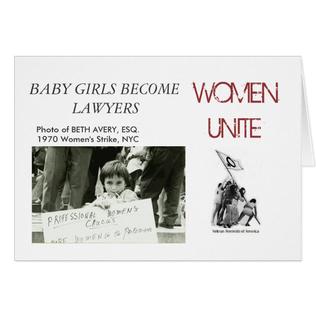LES FILLES BÉBÉS DEVIENNENT CARTE DES AVOCATS (Devant horizontal)