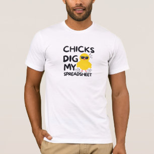 Les filles creusent mon T-shirt feuille de calcul