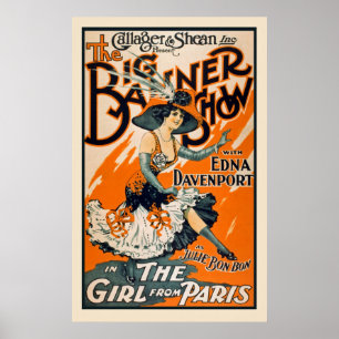 Les filles du poster vintage de Paris