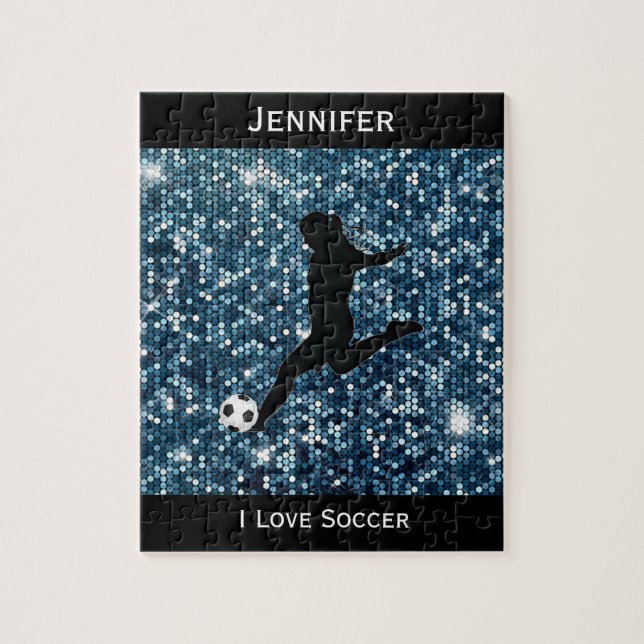 Les filles "I Love Soccer" Puzzle (Vertical)