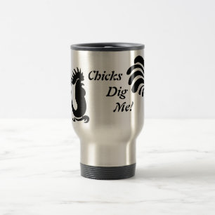 "Les filles me fouillent !" Mug de voyage en alumi
