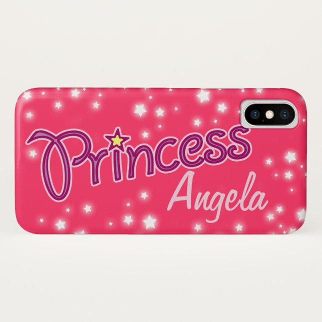 Les filles nommées princesse star coque iphone gra (Dos (Horizontal))