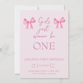 Les filles veulent être UN invitation rose.