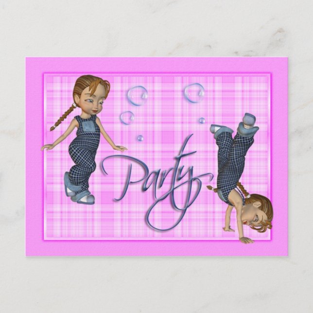Les Filles Veux Juste S'Amuser, Invitation De Fête (Devant)