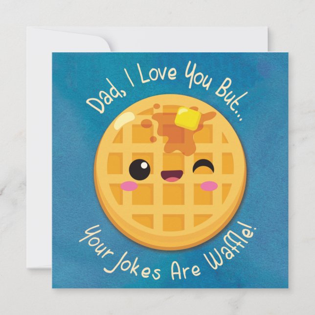 Les Fils Papa Blagues Sont Waffle Drôle Carte Anni (Devant)