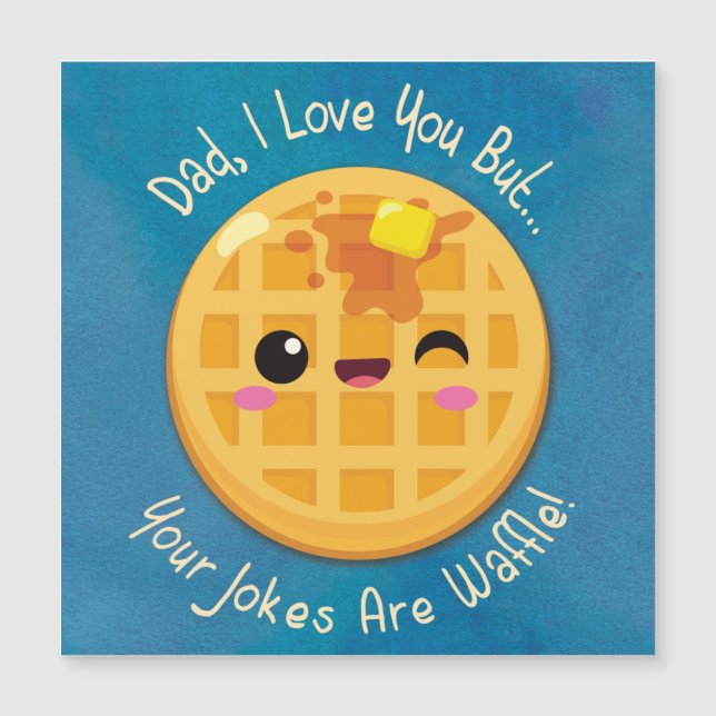 Les Fils Papa Blagues Sont Waffle Drôle Carte Anni (Devant)