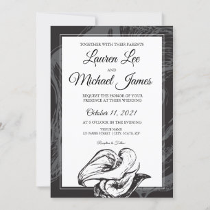 Les fleurs Calla Lilies Faire-part de mariage