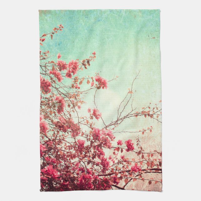 Les fleurs de cerisier fleurissent la serviette de (Vertical)