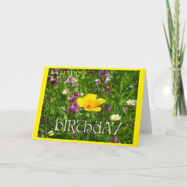 Les Fleurs D'Été Poussière. Bonne carte de voeux d (Devant)