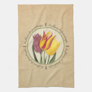 Les Fleurs du Printemps Tulips Kitchen Towel