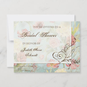 Les Fleurs Peony Rose Tulip Floral Flowers Wedding Invitation