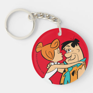 Les Flintstones Wilma embrassant Fred