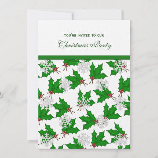 Les flocons de neige et les invitations à Holly Pa