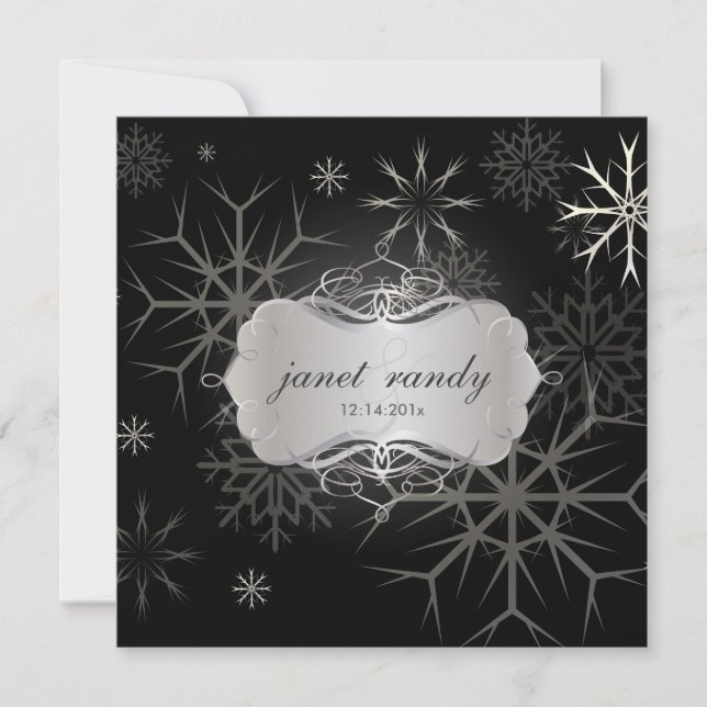 Les flocons de neige, les invitations aux mariages (Devant)