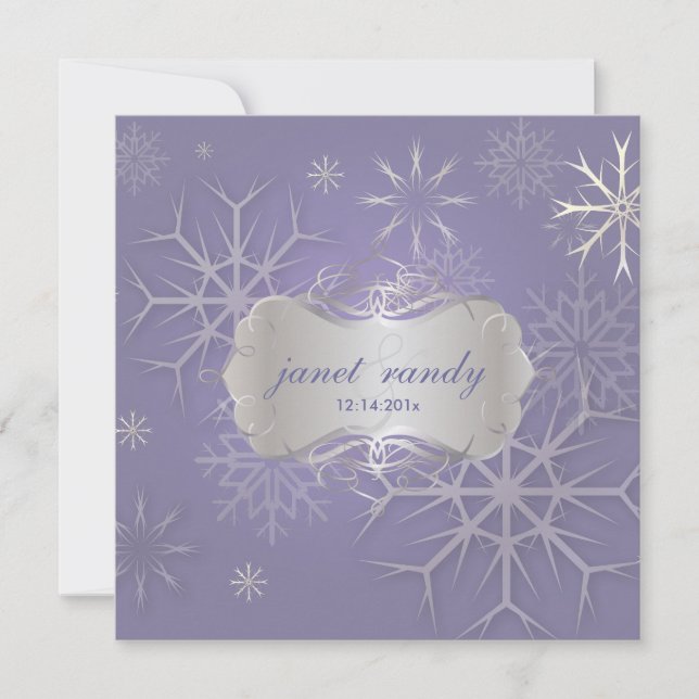 Les flocons de neige sur le lilas, les invitations (Devant)