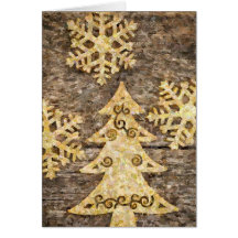 Les flocons d'or et l'arbre de Noël