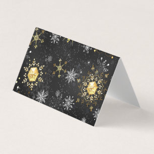 Les flocons dorés de Noël sur l'Arrière - plan noi