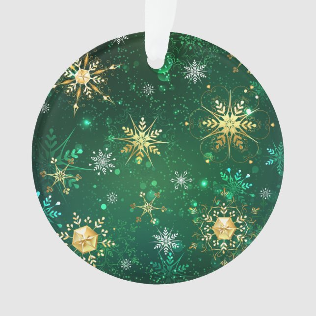Les flocons dorés de Noël sur l'Arrière - plan ver (devant)