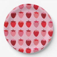 Les Fraises 01 Pink And Red Preppy Strawberries