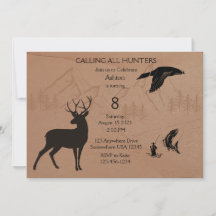 Les garçons Chasse Invitation