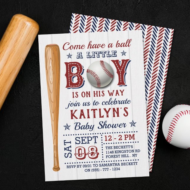 Les garçons de baseball Baby Shower Invitations (Créateur téléchargé)