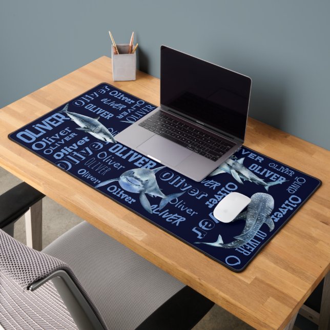 Les garçons personnalisés nom requins collage (Bureau 2)