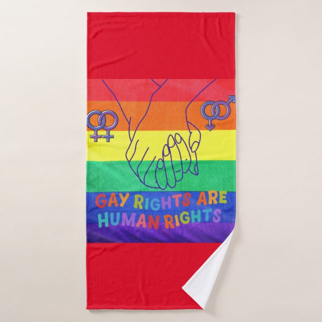 Les gays ont des droits (Serviette de bain)
