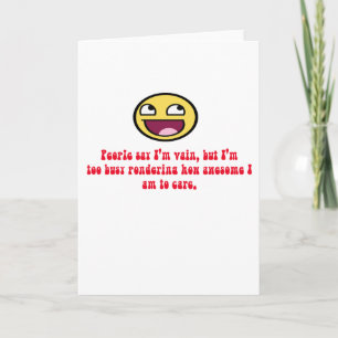 Les gens disent que je suis une carte de voeux vai