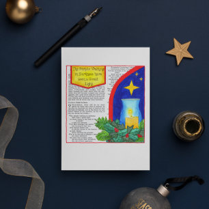 Les gens marchent dans l'obscurité Carte de Noël p