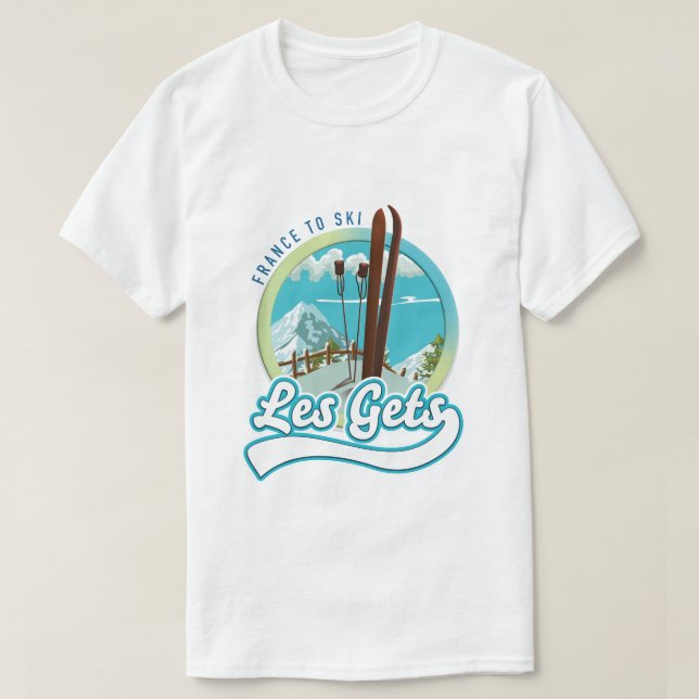Les Gets france ski logo T-Shirt (Design Front)