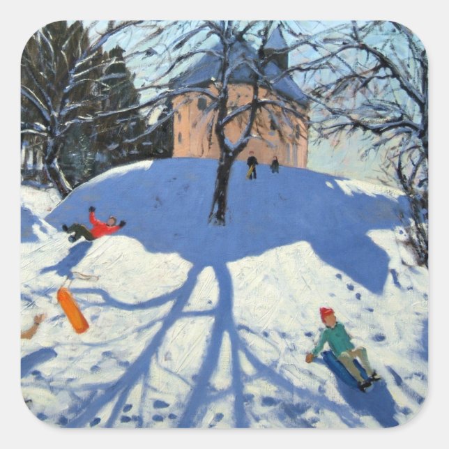 Les Gets Square Sticker (Front)