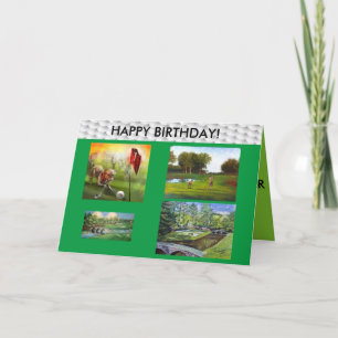 Les golfeurs Bonne carte d'anniversaire!