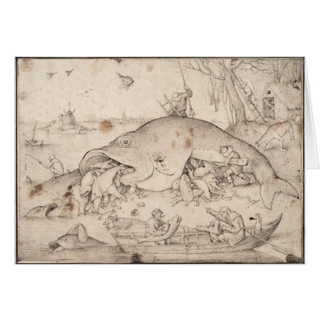 Les grands poissons mangent de petits poissons par (Devant horizontal)