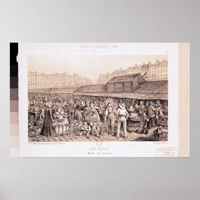 Les Halles, 1855 Poster (Front)
