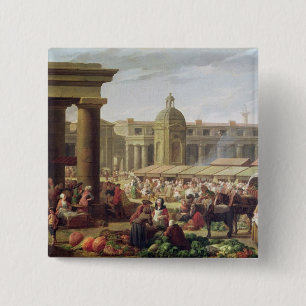 Les Halles, Paris 2 Inch Square Button