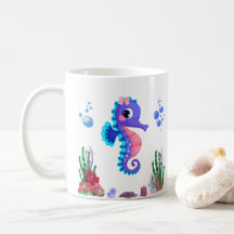 Les hippocampes jouant sous la mer Café Mug