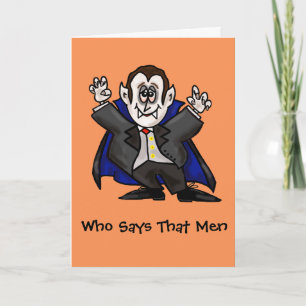 Les hommes changent la carte drôle d'Halloween