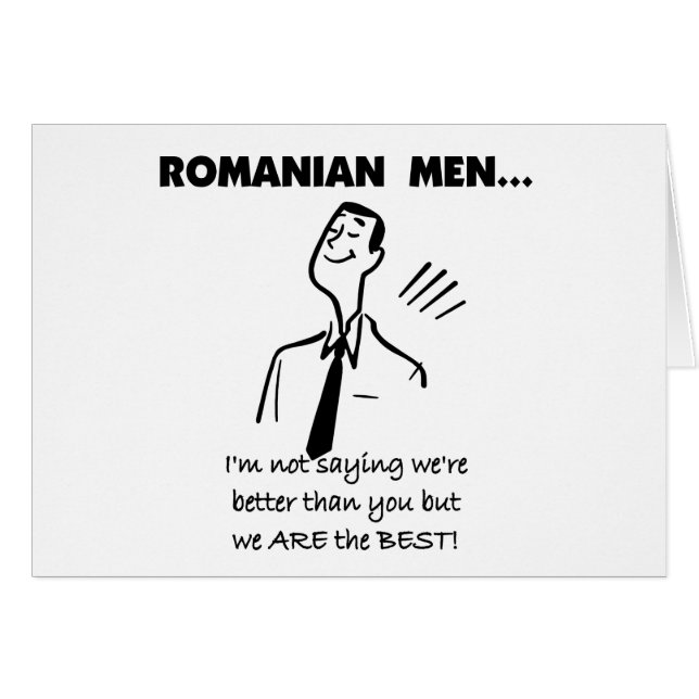 Les hommes roumains sont les meilleurs (Devant horizontal)