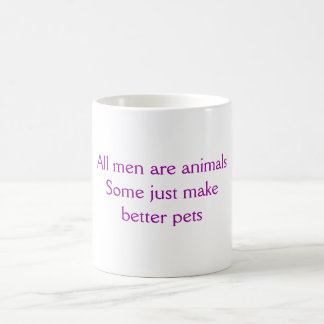 Les hommes sont tasse d'animaux