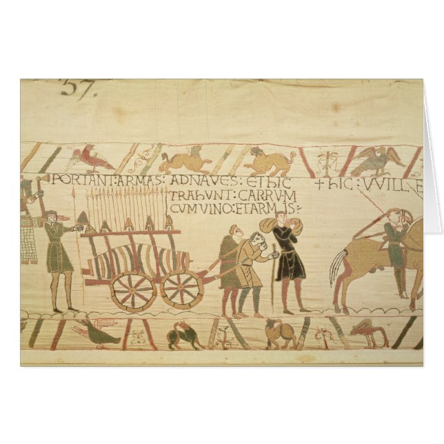 Les hommes tirant un chariot ont chargé avec du (Devant horizontal)