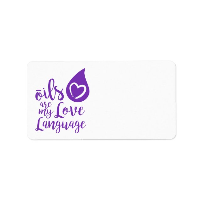 Les huiles sont mon amour Étiquette de adresse (Devant)