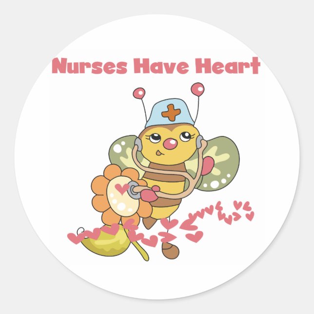 Les infirmières ont des stickers cardiaques (Devant)