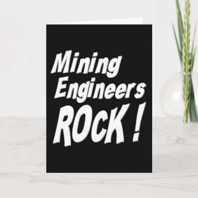 Les ingénieurs miniers Rock ! Carte de vœux (Devant)