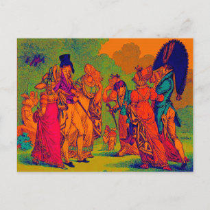 les invisibles 1810 fashion cartoon postcard