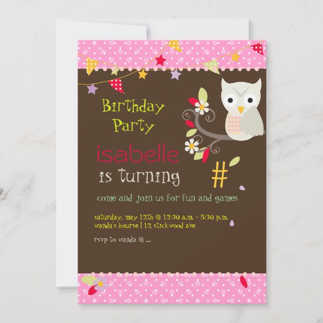 Les invitations à la fête d'anniversaire (Devant)